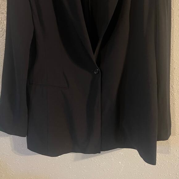 Vtg Emanuel Ungaro Womens Black Wool 97% Blazer Jacket Sz 14/48 Business Office - Picture 4 of 10